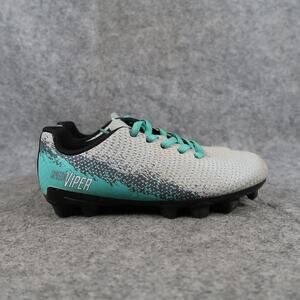 DSG Soccer Cleats Kids Youth 11K Speed Viper Sport Athletic Grey Teal Lace Up